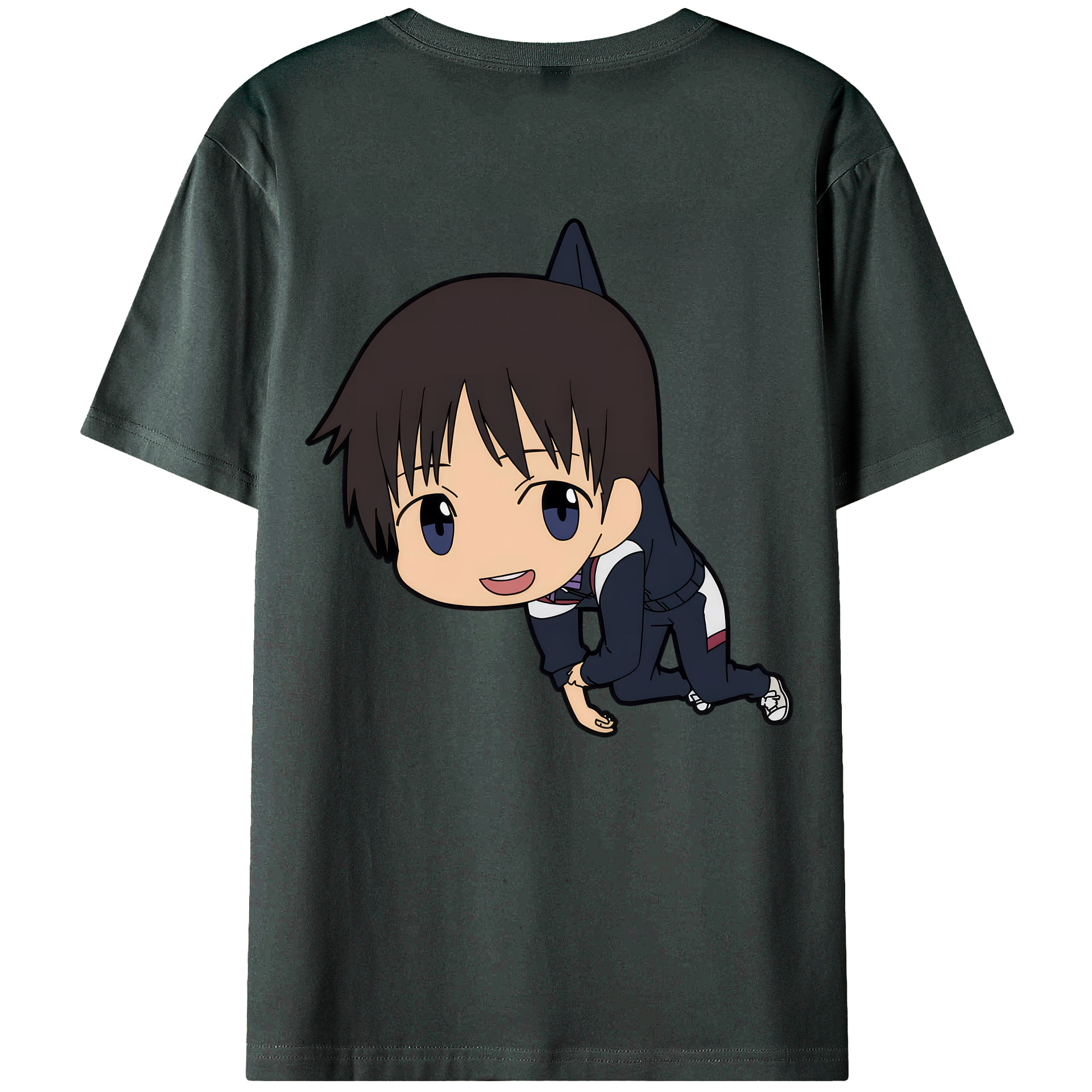 （画像用） EVA 新世紀エヴァンゲリオン 綿100％ メンズ半袖Tシャツ（バックプリント） 通気性